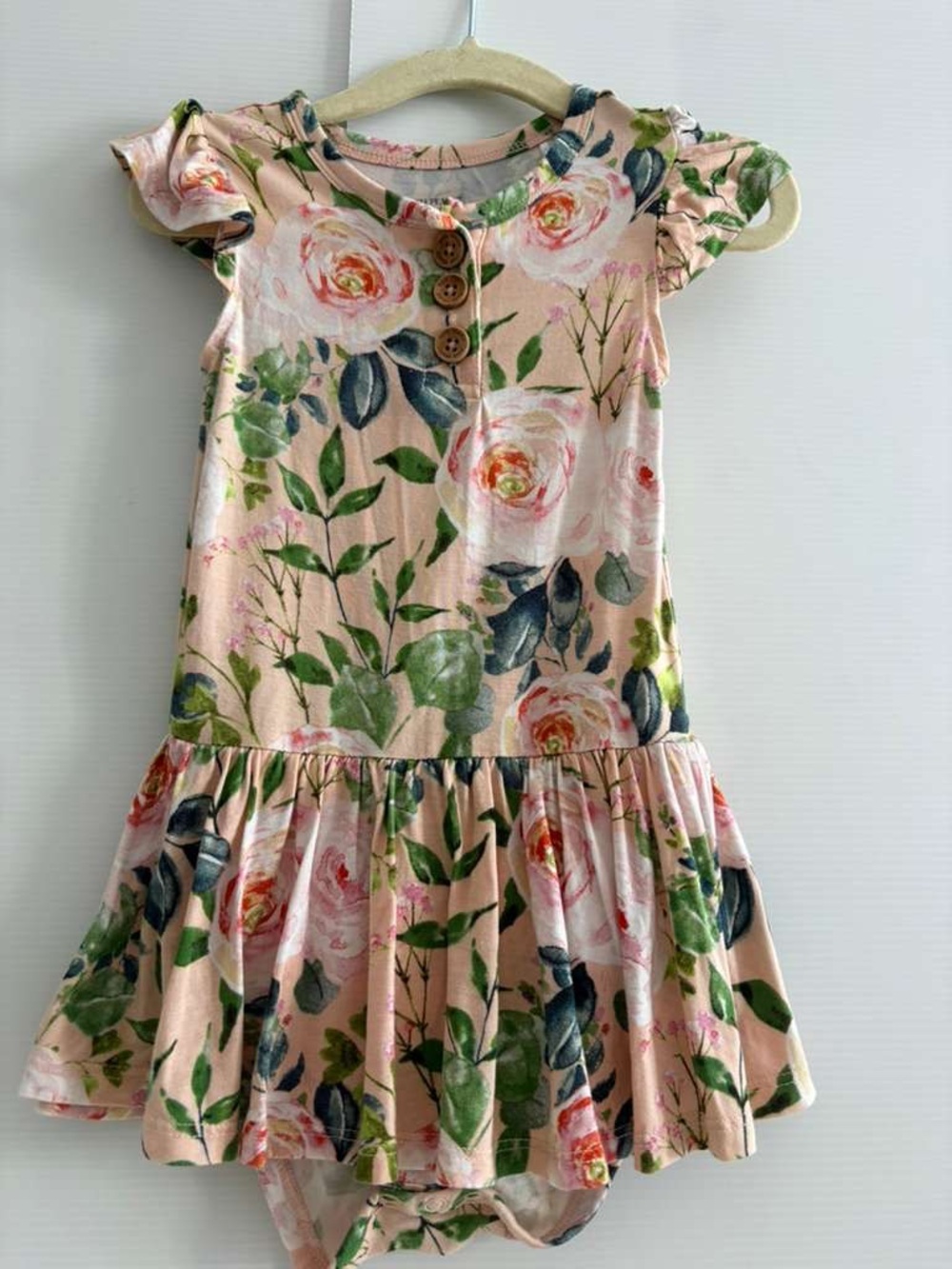 Posh Peanut Floral Bodysuit Dress | size 18-24 months